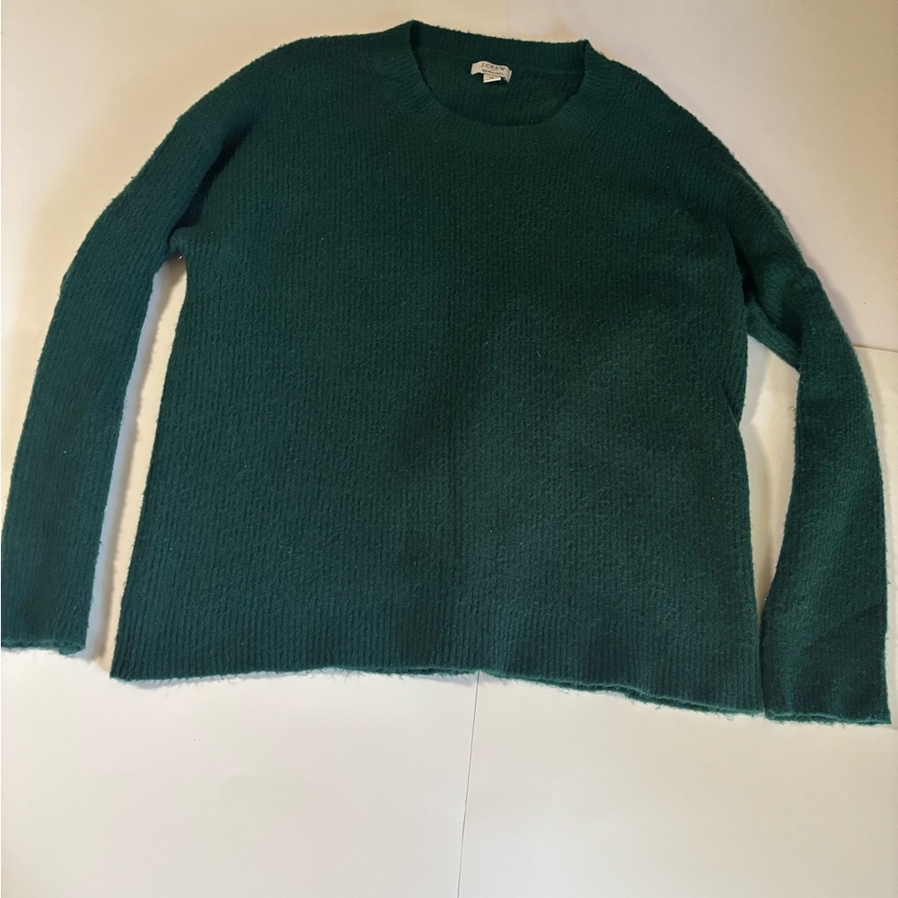 J. Crew Deep Green Crew Neck Sweater